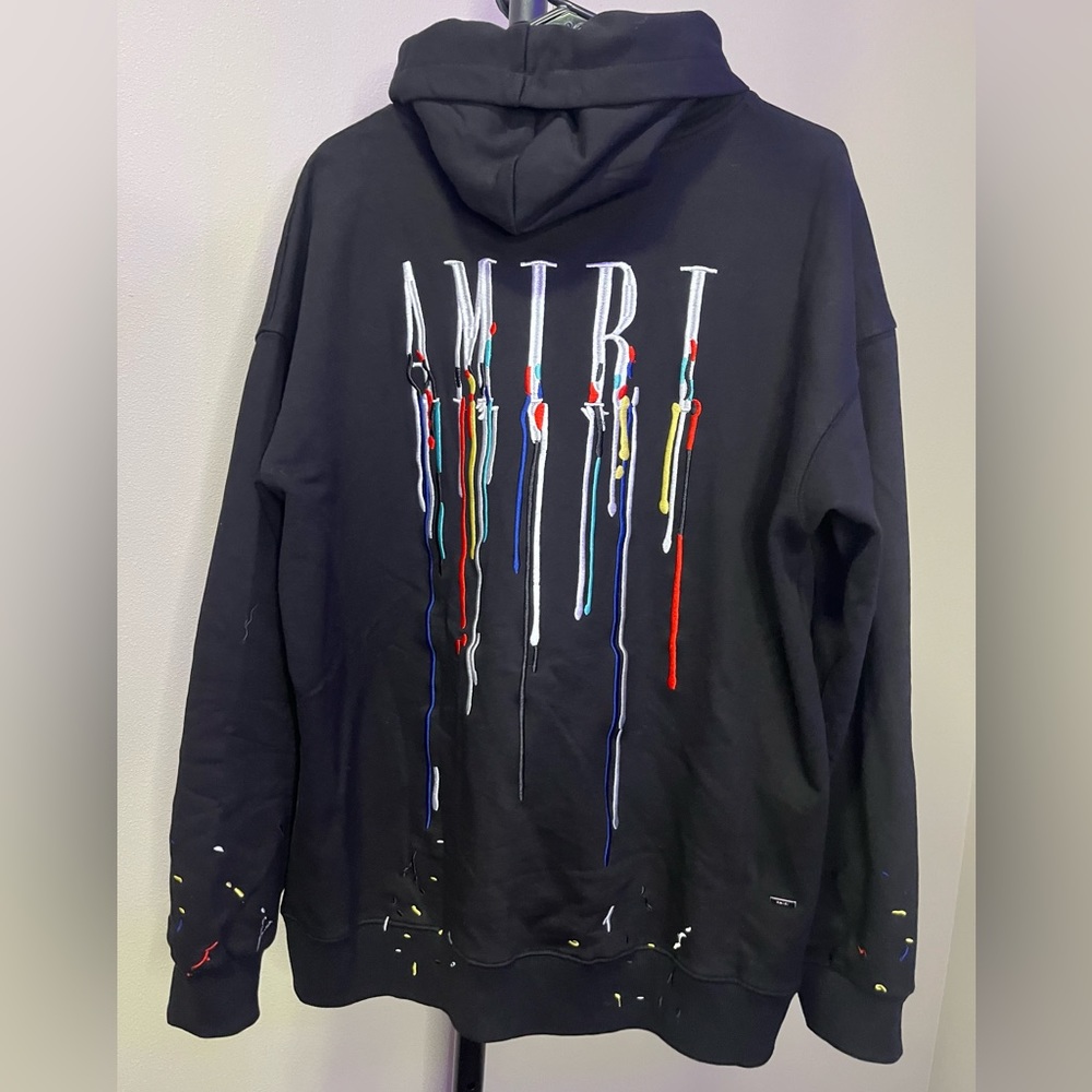 AMIRI Embroidered Paint Drip Core Logo Hoodie